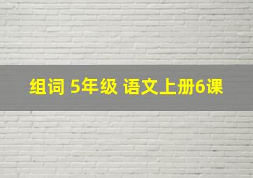 组词 5年级 语文上册6课